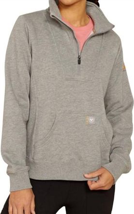 Ariat Womens Traverse Funnel Neck Sweatshirt In Heather Grey