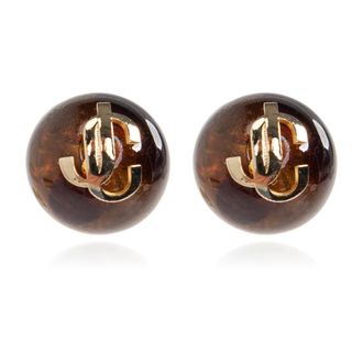 Jimmy Choo London Accessoires, Dames, Bruin, ONE Size, Beads Earrings