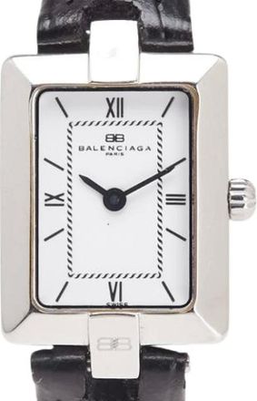 Balenciaga Pre-owned Watches, female, White, Size: ONE SIZE Pre-owned Vintage Stainless Steel Watch