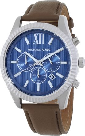 Michael Kors Oversized Lexington Chronograph Quartz Blue Dial Mens Watch MK9258