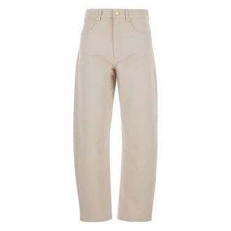 Max Mara Beige Button Trousers