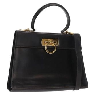 Ferragamo Pre-owned Handbags, female, Black, Size: ONE SIZE Pre-owned Handbag