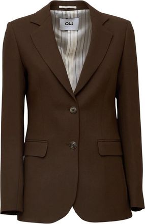 Ql2 Quelledue Enkelrijzig Blazer - Dames - Blazers - Bruin - XS - Jassen