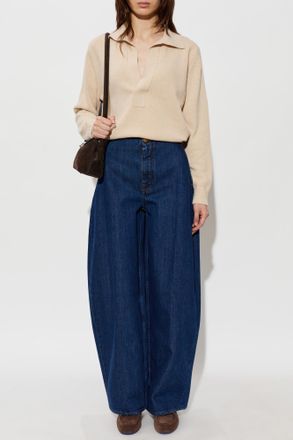 Jil Sander Wide-leg Jeans, Womens, Navy Blue