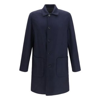 Etro Abrigo Reversible de Lana Soho - Coats - Hombre - Azul - S