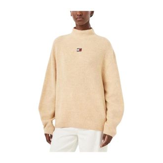 Tommy Hilfiger Truien & Vesten, Dames, Beige, S, Wol, Turtleneck Sweater