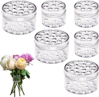 OEM 6 Soportes Para Flores De Ikebana En Espiral - Manualidades Florales Diy - Soporte De Pl&aacute;stico Transparente - 2 Tama&ntilde;os