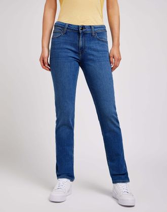 Lee Slim-fit-Jeans LEE Lee Jeans Elly, Damen, Gr. 25, L&auml;nge 31, blau, Obermaterial: 59% Baumwolle CO. 20% Baumwolle CO recyc.. 15% Lyocell CLY. 4% Elastom