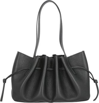 Yuzefi Tassen, Dames, Zwart, ONE Size, Leer, Schoudertas