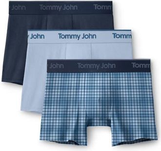 Tommy John Assorted 3-Pack Second Skin 4-Inch Stretch Modal Boxer Briefs in Drbl/s/fps at Nordstrom, Size X-Large