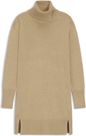 Boss Orange by Hugo Boss Feringatessa Long Sleeve Turtleneck Virgin Wool Blend Sweater Dress in Rust/Copper at Nordstrom, Size X-Small