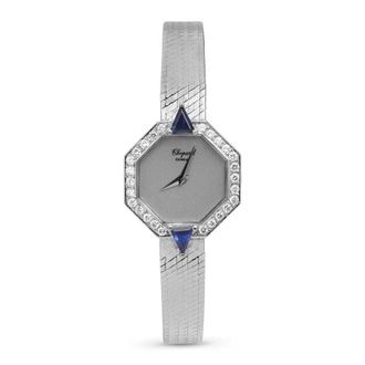 Chopard Pre-owned Chopard Vintage Hand Wind Diamond Silver Dial Ladies Watch 408883