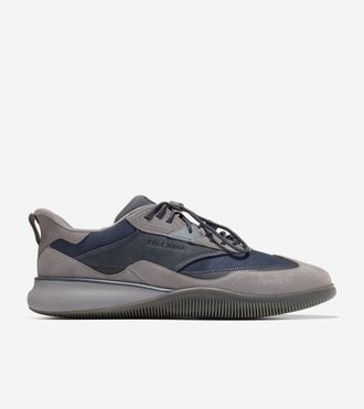 Cole Haan Mens 6.ZER&Oslash;GRAND Quick-On Leather Sneakers - Grey Size 9.5