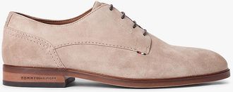 Tommy Hilfiger Mens Suede Derby Shoe - Beige - US 11.5 / EU 45