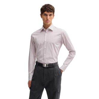 HUGO BOSS Heren Galliz Leren Riem (Zwart)