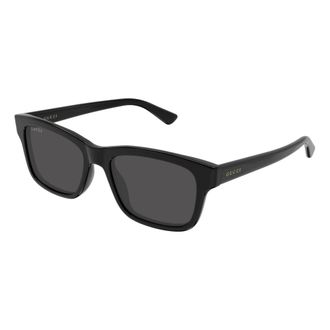 Gucci Rechthoekige Zonnebril - Heren - Zonnebrillen - Zwart - 54 MM - Accessoires