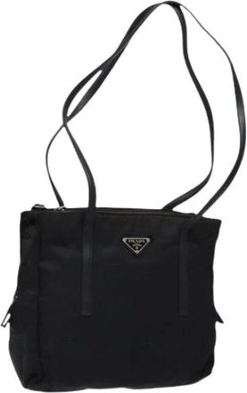 Prada Pre-owned Shoulder Bags, female, Black, Size: ONE SIZE Pre-owned Vintage Tote Bag