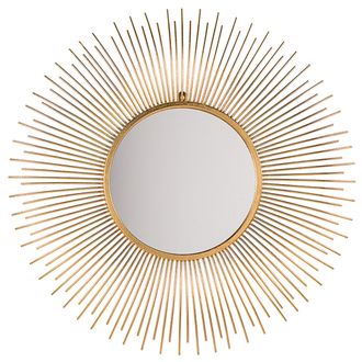 Beliani Beliani - Espejo De Pared Dorado 80 Cm Ba&ntilde;o Entrada Sala De Estar Estilo Moderno Cilly