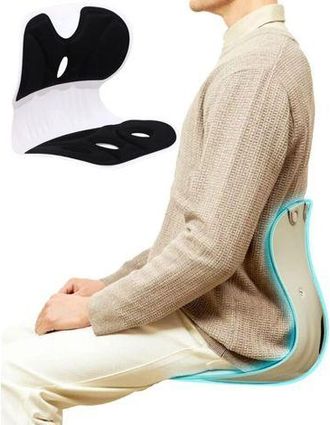OEM Silla De Oficina Con Soporte Lumbar Para Una Correcci&oacute;n &Oacute;ptima, Ideal Para Silla De Oficina, Sof&aacute;, Asiento De Suelo Y Oficina En Casa (negra)