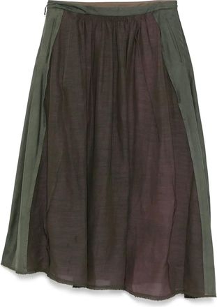 Ziggy Chen Gonna con design patchwork - Grigio