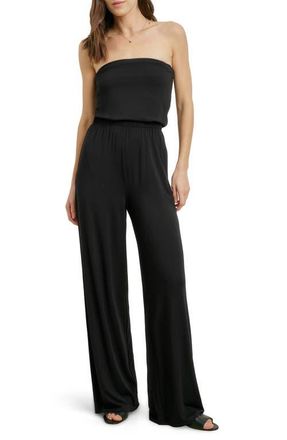 Favorite Daughter The Jumpstart Strapless Jumpsuit in Black at Nordstrom, Size X-Small