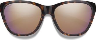 Smith Shoal 58mm ChromaPop Polarized Wraparound Sunglasses in Tortoise /Rose Gold at Nordstrom