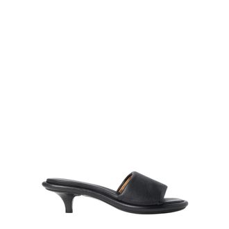 Mars&egrave;ll Schoenen, Dames, Zwart, 40 EU, Leer, Kitten Heel Mules van natuurlijk korrelleer
