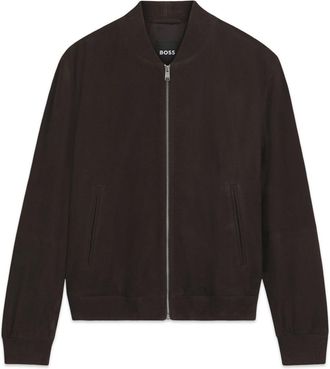 BOSS H MULLER LEATHER JACKET Size: 54, colour: BROWN