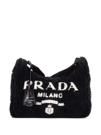 Prada Re-Edition 2000 Terry Cloth Mini hobo bag - Black