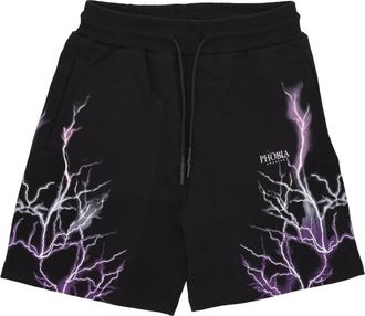 Phobia Archive Lightning Shorts - Heren - Korte Broeken - Zwart - XS - Katoen - Korte Broeken
