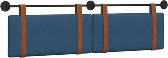 vidaXL Cabecera Colgante Liso Azul 190 X 55 X 5 Cm Pu Antiguo Vidaxl