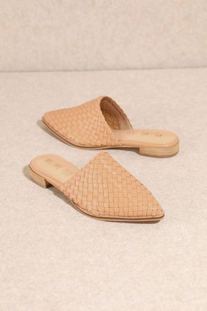 Mi.iM Womens Alice Woven Slide In Pink Nude
