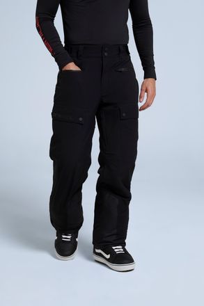 Mountain Warehouse Glaze Mens Snow Pants Casual Straight Leg Adjustable Waist Winter Trouser Black - Size X-Large