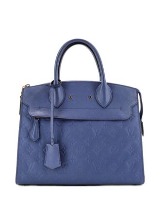 Louis Vuitton Pont Neuf Handbag Monogram Empreinte Leather MM satchel - Blu
