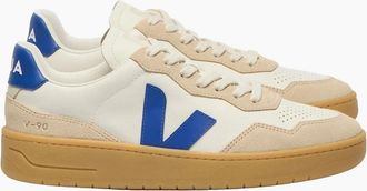 Veja Mens VEJA V-90 O.T. LEATHER TRAINER PURE ATLANTIQUE/ALMOND/NATURAL - Tan - Size: 10