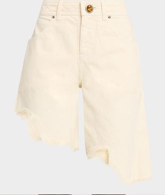 CHRISTOPHER ESBER Manta Asymmetric Raw-Edge Shorts