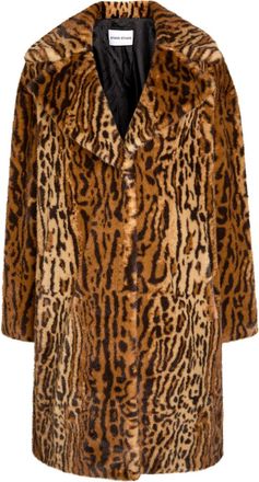 Stand Studio Camille Cocoon Leopard-print Faux fur Coat - 40 (UK12 / M)