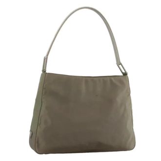 Prada Pre-owned Nylon prada-bags - Dames - Pre-owned - Groen - Maat: ONE Size Nylon