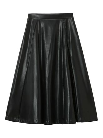 B+ab pleated midi skirt - women - Polyester/Polyurethane/Polyester - S - Black