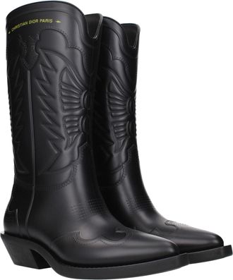 Dior Womens Black Cotton Boots