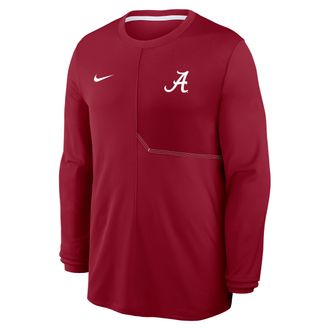 Nike Alabama Sideline Coach Nike Mens Dri-FIT College Long-Sleeve Top in Red | 03B199MIABN-GQK