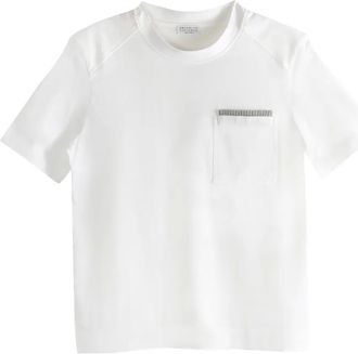 Brunello Cucinelli T-shirt con taschino - Bianco