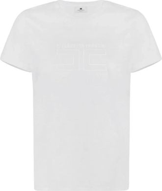 Elisabetta Franchi Mujer, Camisetas, Blanco, Talla: L