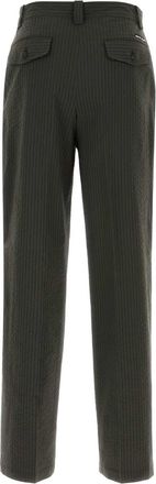 Maison Kitsun&eacute; Rangergreen Exterior: Polyester Cotton Pantaloni Trousers