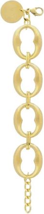 Vanessa Baroni Gouden Schildpad Bedel Armband Snap Sluiting - Dames - Armbanden - Geel - ONE Size - Accessoires