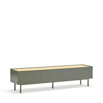 Teulat Mueble de tv 2 cajones 1 puerta abatible verde