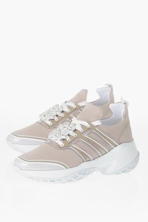 Roger Vivier Sneakers Low-Top In Tessuto Con Dettagli Strass Roger Vivier