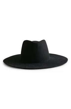 Gigi Pip Dakota Wide Brim Felt Hat in Black at Nordstrom, Size Medium/large
