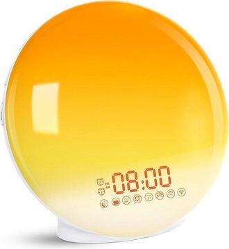 No Brand Despertador Con Luz - Despierta De Forma Natural - Despertar Suave - Simulaci&oacute;n De Amanecer - Doble Alarma - Amarillo