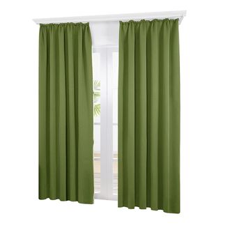 OEM Juego De 2 Cortinas Opacas, Verdes, De 138 X 140 Cm, De Poli&eacute;ster, Para Sal&oacute;n O Dormitorio